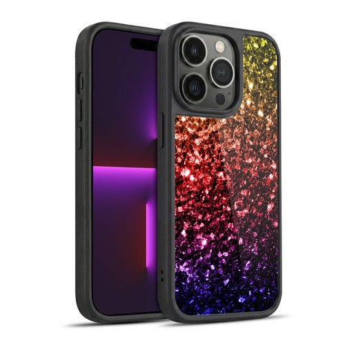 PLdesign Glitter Sparkles Rainbow Gel Armour Case For Apple iPhone 14 Pro