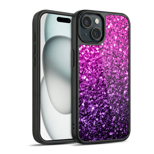PLdesign Glitter Sparkles Purple Pink Gel Armour Case For Apple iPhone 15