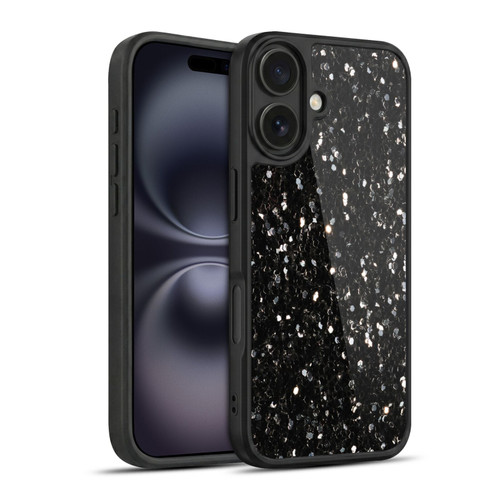 PLdesign Glitter Sparkles Black And White Gel Armour Case For Apple iPhone 16