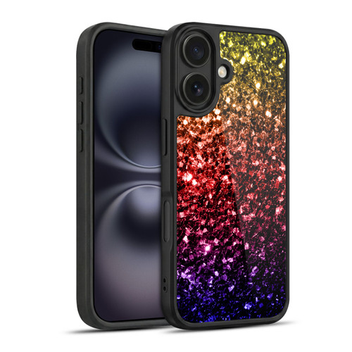 PLdesign Glitter Sparkles Rainbow Gel Armour Case For Apple iPhone 16