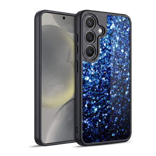 PLdesign Glitter Sparkles Dark Blue Gel Armour Case For Samsung Galaxy S24 5G