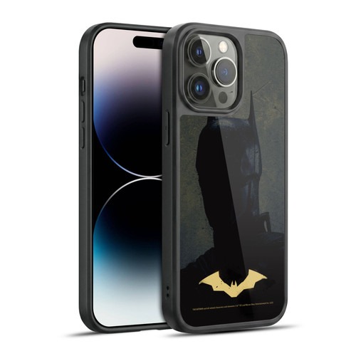 The Batman Neo-Noir Graphics Silhouette Gold Logo Gel Armour Case For Apple iPhone 14 Pro Max