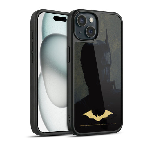 The Batman Neo-Noir Graphics Silhouette Gold Logo Gel Armour Case For Apple iPhone 15