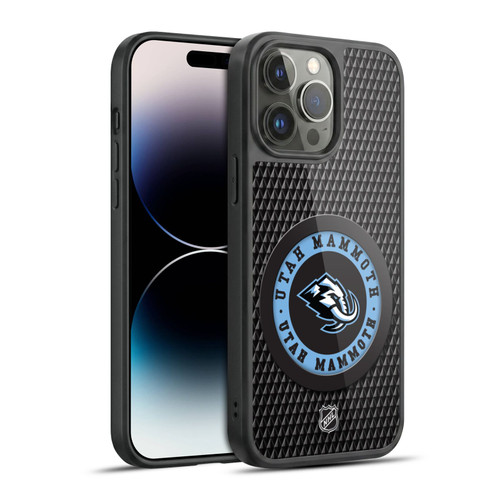 NHL Utah Mammoth Puck Texture Gel Armour Case For Apple iPhone 14 Pro Max