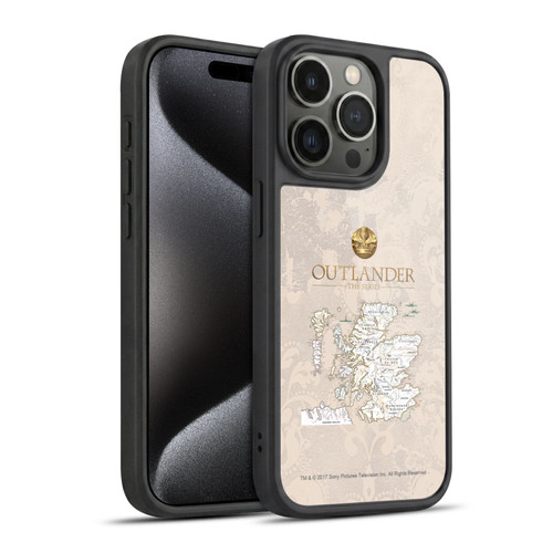 Outlander Seals And Icons Map Gel Armour Case For Apple iPhone 15 Pro