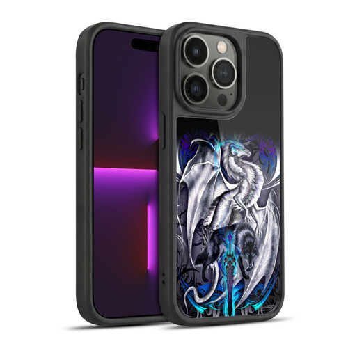 Ruth Thompson Dragons with Swords Blade & Fantasy Wolf Gel Armour Case For Apple iPhone 14 Pro