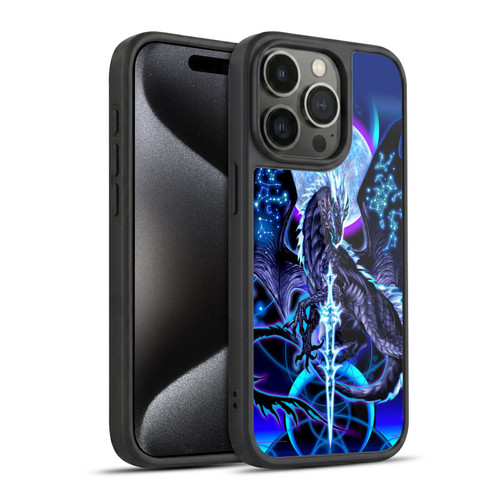 Ruth Thompson Dragons with Swords Night Blade & Constellations Gel Armour Case For Apple iPhone 15 Pro