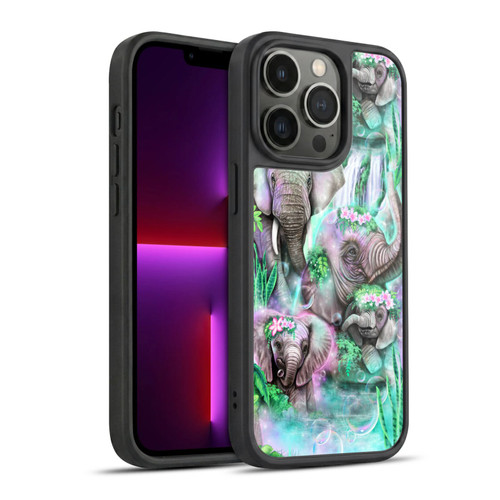 Sheena Pike Animals Daydream Elephants Lagoon Gel Armour Case For Apple iPhone 13 Pro