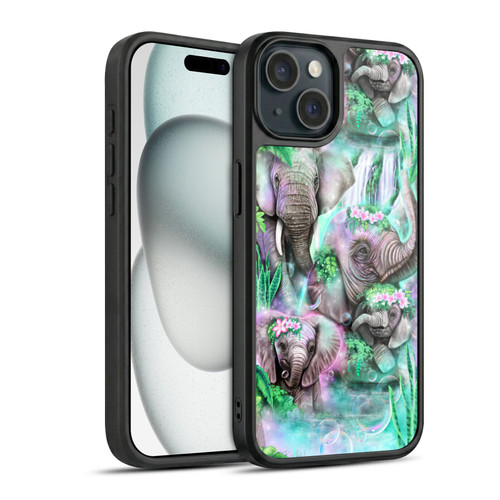 Sheena Pike Animals Daydream Elephants Lagoon Gel Armour Case For Apple iPhone 15