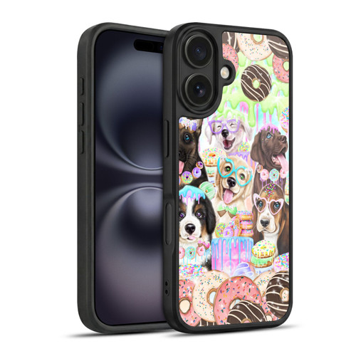 Sheena Pike Animals Puppy Dogs And Donuts Gel Armour Case For Apple iPhone 16