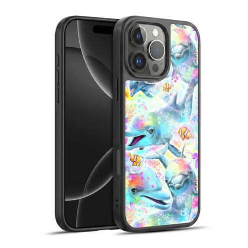 Sheena Pike Animals Rainbow Dolphins & Fish Gel Armour Case For Apple iPhone 16 Pro Max