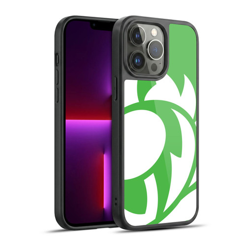 Scotland Rugby Oversized Thistle Grass Green Gel Armour Case For Apple iPhone 13 Pro Max