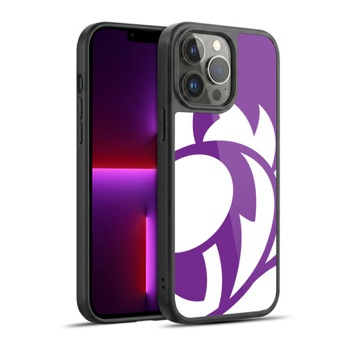 Scotland Rugby Oversized Thistle Purple Heather Gel Armour Case For Apple iPhone 13 Pro Max