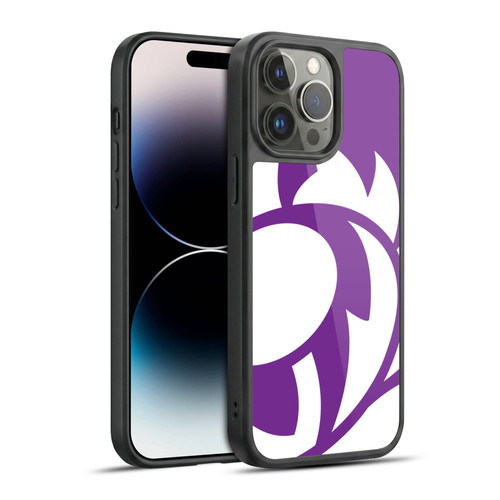Scotland Rugby Oversized Thistle Purple Heather Gel Armour Case For Apple iPhone 14 Pro Max