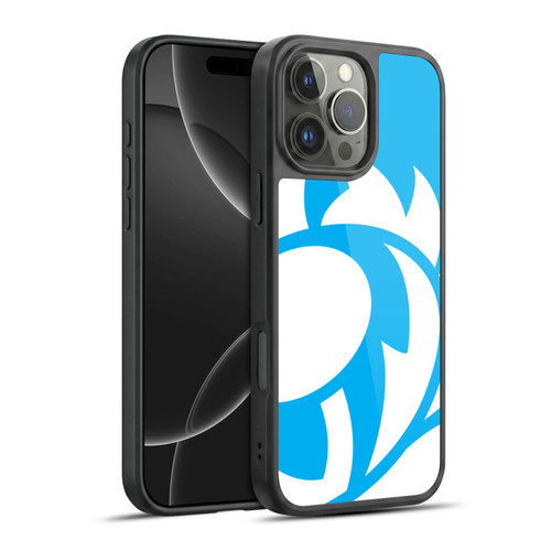 Scotland Rugby Oversized Thistle Sky Blue Gel Armour Case For Apple iPhone 16 Pro Max