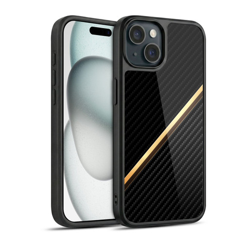 Alyn Spiller Carbon Fiber Gold Gel Armour Case For Apple iPhone 15