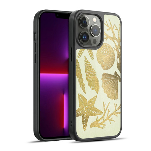 Cat Coquillette Sea Seashells Gold Gel Armour Case For Apple iPhone 13 Pro Max