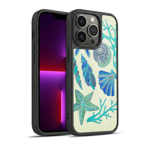 Cat Coquillette Sea Seashells Blue Gel Armour Case For Apple iPhone 13 Pro