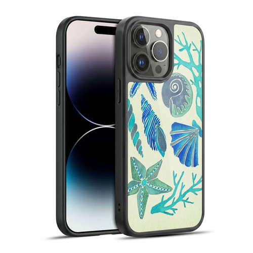 Cat Coquillette Sea Seashells Blue Gel Armour Case For Apple iPhone 14 Pro Max