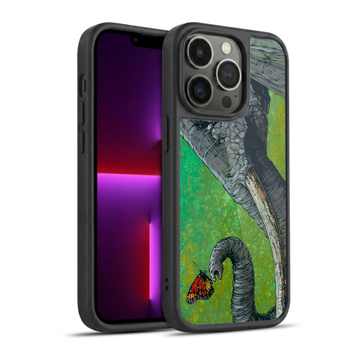 David Lozeau Colourful Grunge The Elephant Gel Armour Case For Apple iPhone 13 Pro