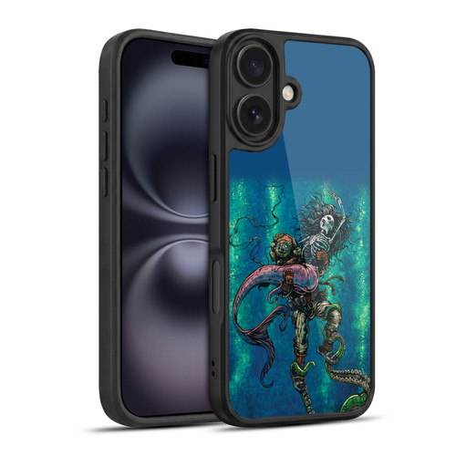 David Lozeau Colourful Grunge Diver And Mermaid Gel Armour Case For Apple iPhone 16