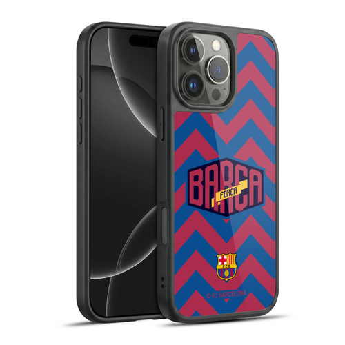 FC Barcelona Forca Barca Zigzag Gel Armour Case For Apple iPhone 16 Pro Max