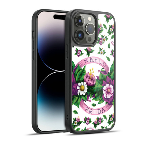 Frida Kahlo Purple Florals Ribbon Gel Armour Case For Apple iPhone 14 Pro Max