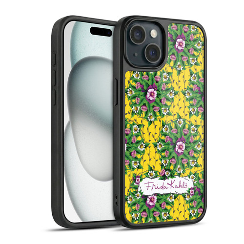 Frida Kahlo Purple Florals Mandala Gel Armour Case For Apple iPhone 15