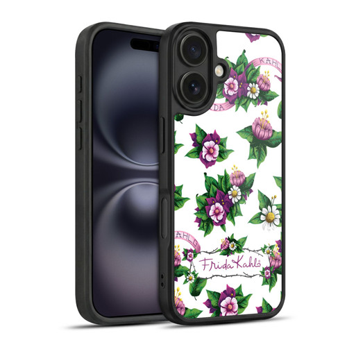 Frida Kahlo Purple Florals Pattern Gel Armour Case For Apple iPhone 16