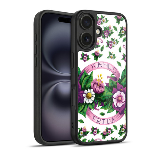 Frida Kahlo Purple Florals Ribbon Gel Armour Case For Apple iPhone 16