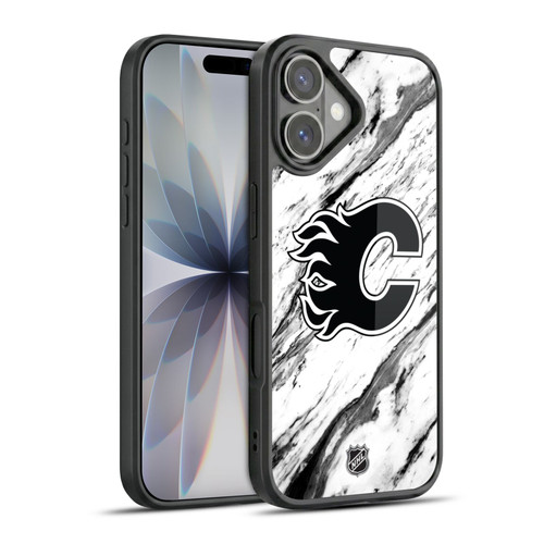 NHL Calgary Flames Marble Gel Armour Case For Apple iPhone 17