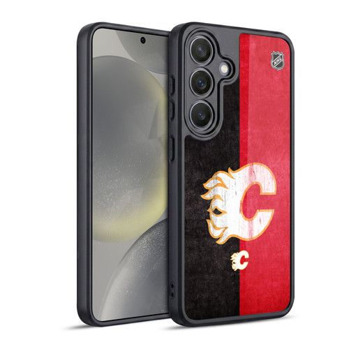 NHL Calgary Flames Half Distressed Gel Armour Case For Samsung Galaxy S24 5G