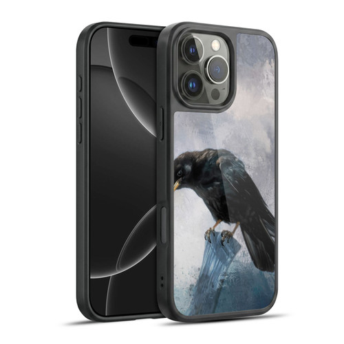 Simone Gatterwe Animals 2 Black Crow Gel Armour Case For Apple iPhone 16 Pro Max