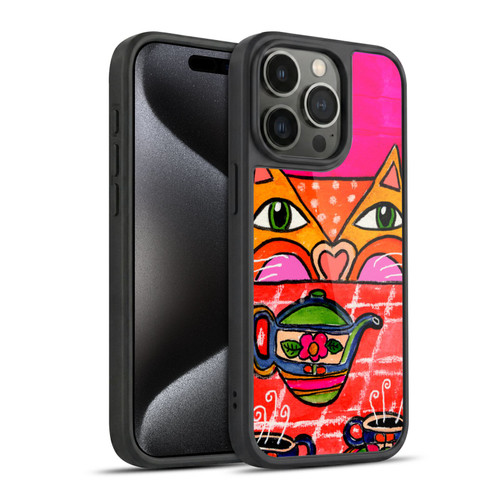 Wyanne Cat Uninvited Guest For Tea Gel Armour Case For Apple iPhone 15 Pro