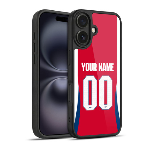 Custom Customised Personalised Arsenal FC 2024/25 Kit Home Gel Armour Case For Apple iPhone 16