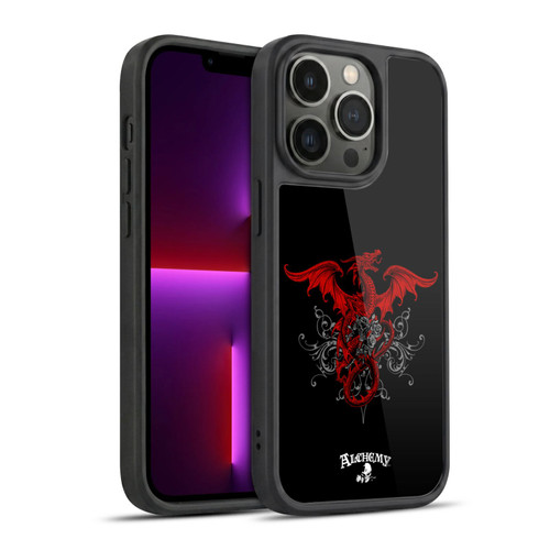 Alchemy Gothic Dragon Draco Rosa Gel Armour Case For Apple iPhone 13 Pro