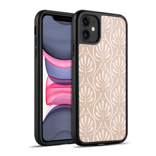 Anis Illustration Mix Pattern Boho Beige Gel Armour Case For Apple iPhone 11