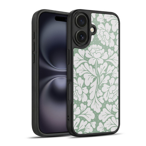 Anis Illustration Mix Pattern Baroque Pastel Green Gel Armour Case For Apple iPhone 16