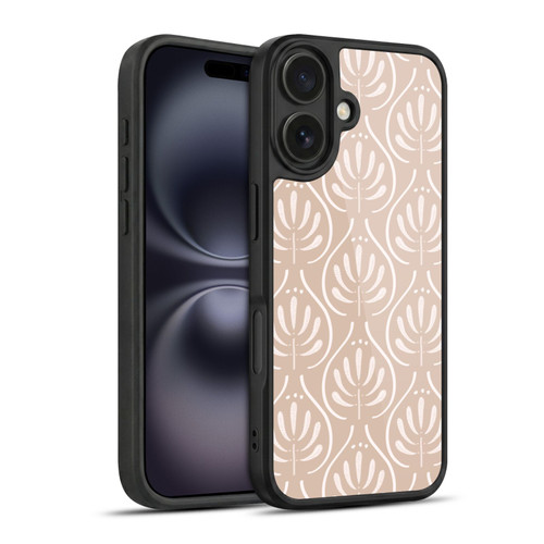 Anis Illustration Mix Pattern Boho Beige Gel Armour Case For Apple iPhone 16