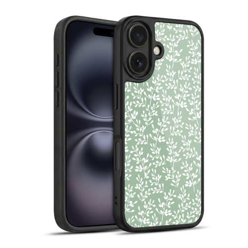 Anis Illustration Mix Pattern Tiny Leaves Green Gel Armour Case For Apple iPhone 16