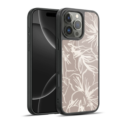 Anis Illustration Mix Pattern Floral Lines Gel Armour Case For Apple iPhone 16 Pro Max