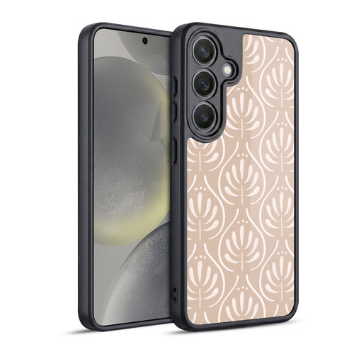 Anis Illustration Mix Pattern Boho Beige Gel Armour Case For Samsung Galaxy S24 5G