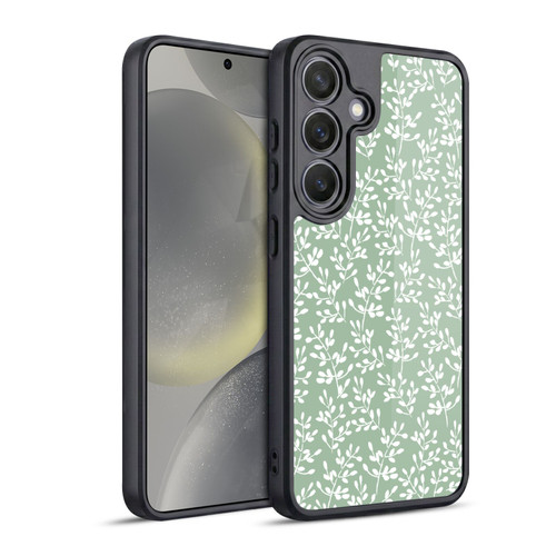 Anis Illustration Mix Pattern Tiny Leaves Green Gel Armour Case For Samsung Galaxy S24 5G