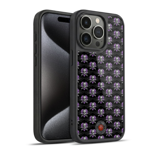 Anne Stokes Dark Hearts Skull Pattern Gel Armour Case For Apple iPhone 15 Pro