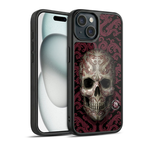 Anne Stokes Oriental Skull Dragon Swirl Pattern Gel Armour Case For Apple iPhone 15