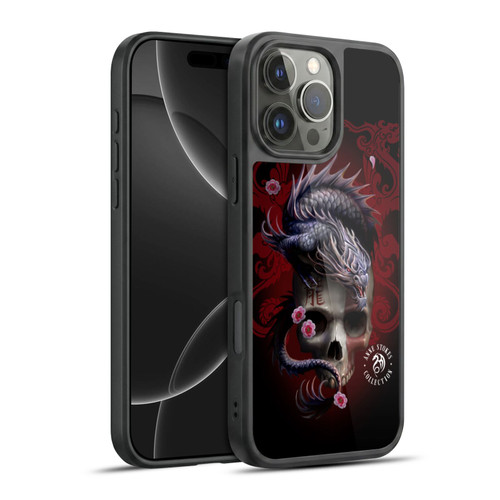 Anne Stokes Oriental Skull Red Dragon Swirls Gel Armour Case For Apple iPhone 16 Pro Max