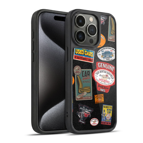 Busted Knuckle Garage Graphics Patches Gel Armour Case For Apple iPhone 15 Pro