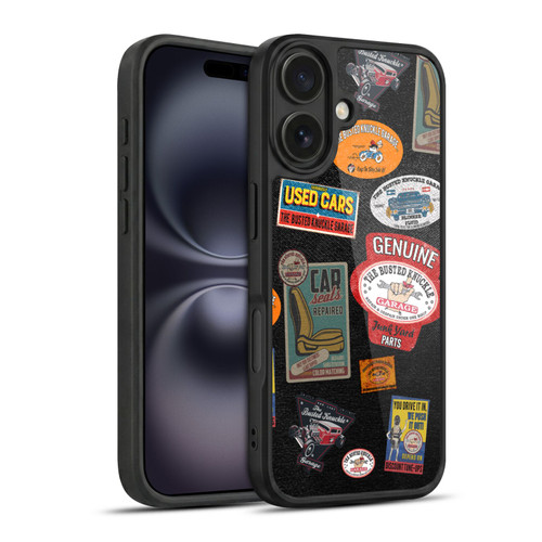 Busted Knuckle Garage Graphics Patches Gel Armour Case For Apple iPhone 16