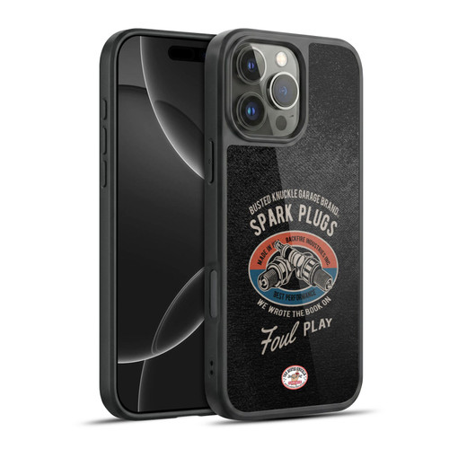 Busted Knuckle Garage Graphics Spark Plugs Gel Armour Case For Apple iPhone 16 Pro Max