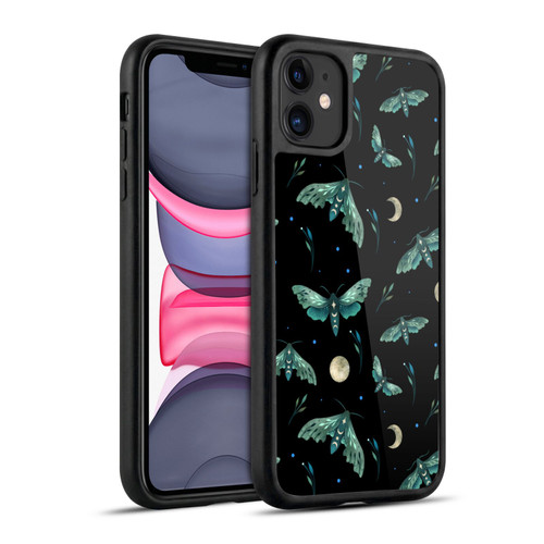Episodic Drawing Art Lime Hawk Moth Pattern Gel Armour Case For Apple iPhone 11